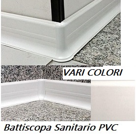 BATTISCOPA SANITARIO PVC ESPANSO H.2 MT.